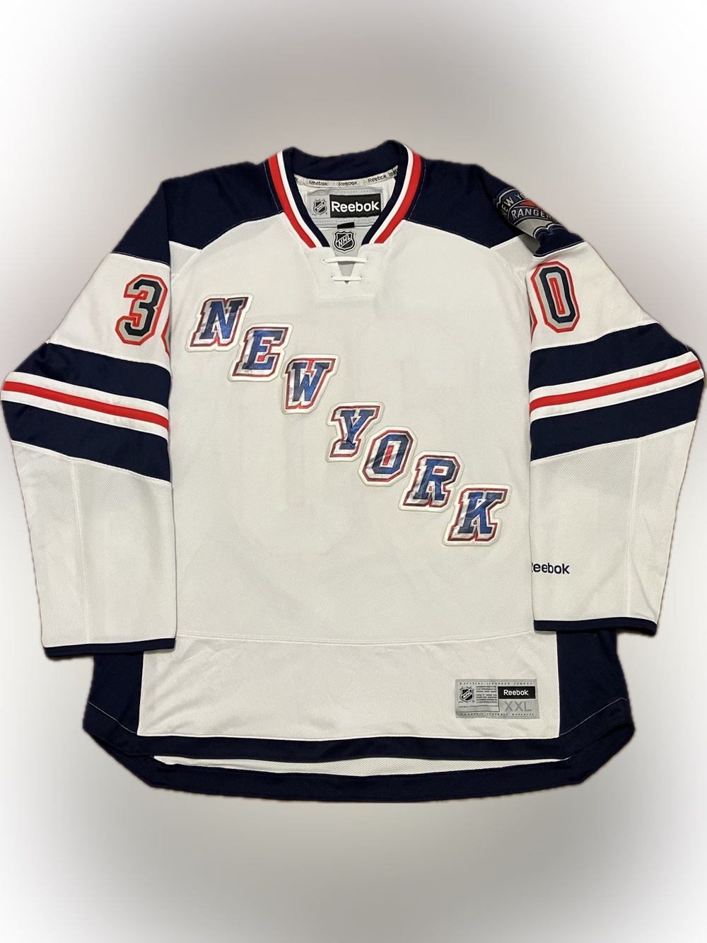 New York Rangers Lundqvist 2014 Stadium Series Reebok NHL Hockey Jersey Size 2XL
